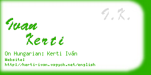ivan kerti business card